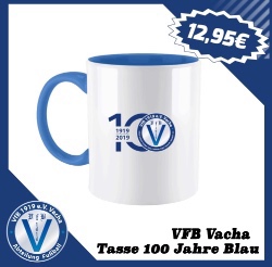 VfB Vacha Tasse 100 Jahre Blau